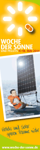 Die "Woche der Sonne" geht vom 09. bis 18. mai 2014 Grafik: Woche der Sonne